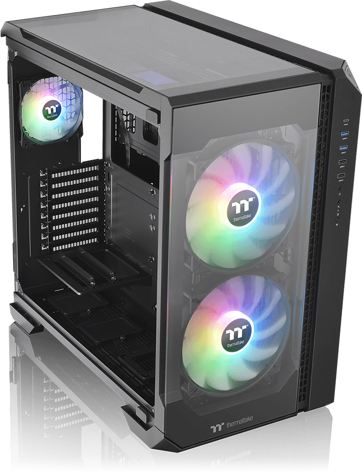 Thermaltake VIEW 51 TG ARGB ブラック Thermaltake View 51 ARGB E-ATX Full Tower Gaming Computer Case.