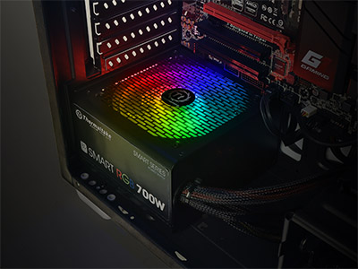 500 Watt Thermaltake Smart RGB White Power Supply | Computer Alliance