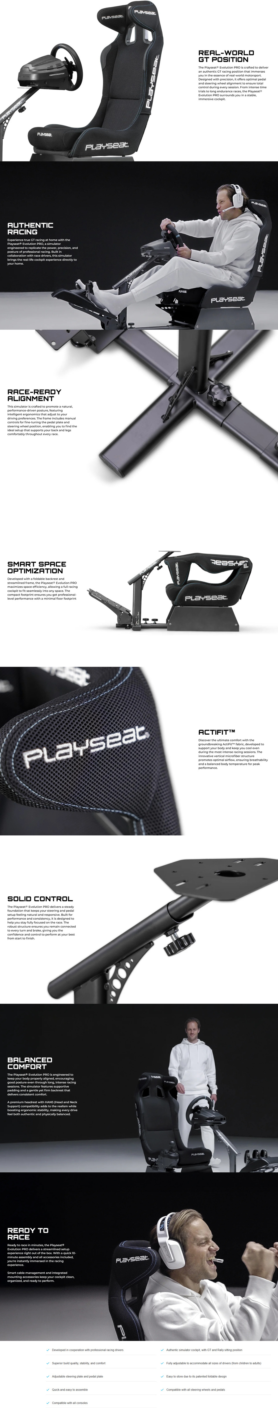 Playseat Evolution Pro Racing Simulator Cockpit ActiFit Edition | CA