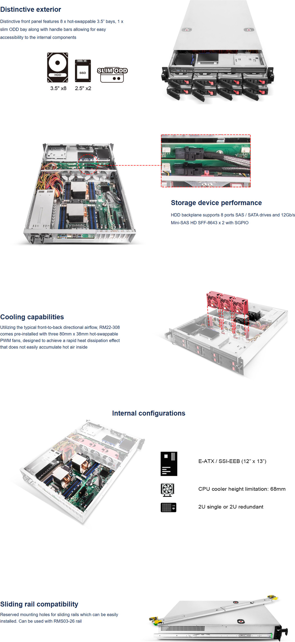 silverstone rm22-308 2u 8bay sas 12g rack case