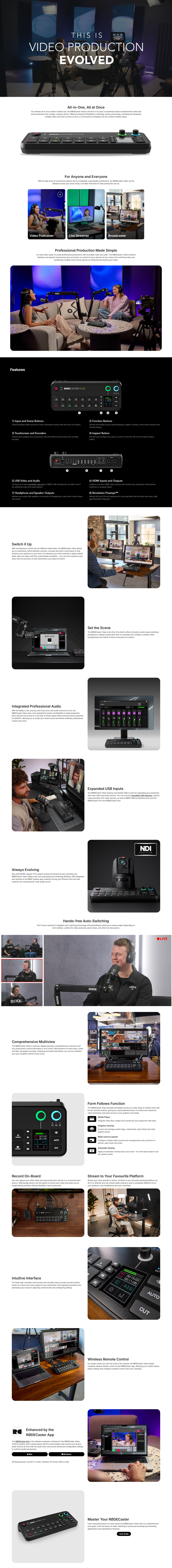 rodecaster video rcv-i video and audio production console