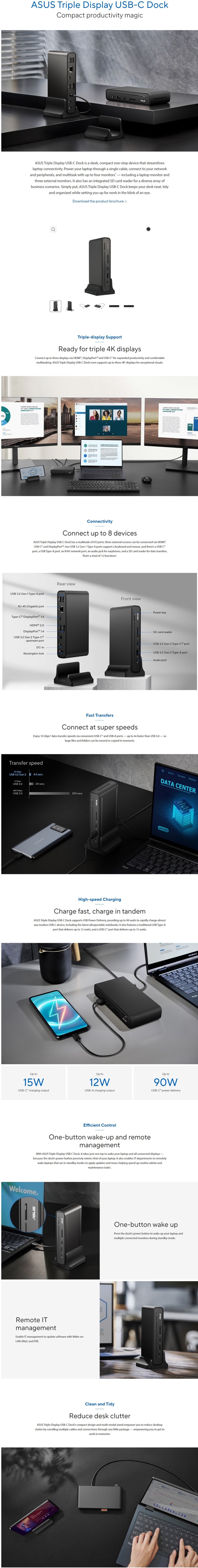Asus DC300 Triple Display USBC Dock Computer Alliance