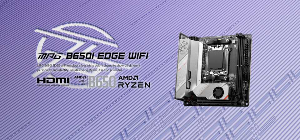 msi am5 mini-itx mpg b650i edge wifi ddr5 motherboard