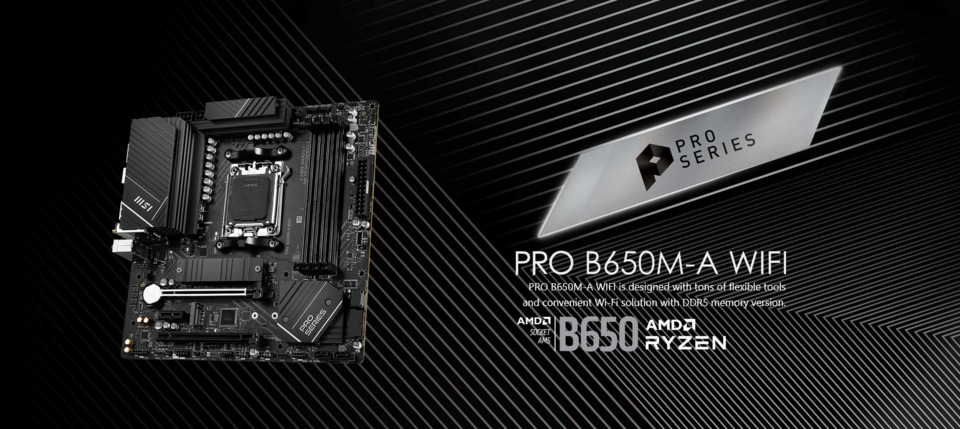msi am5 micro-atx pro b650m-a wifi ddr5 motherboard