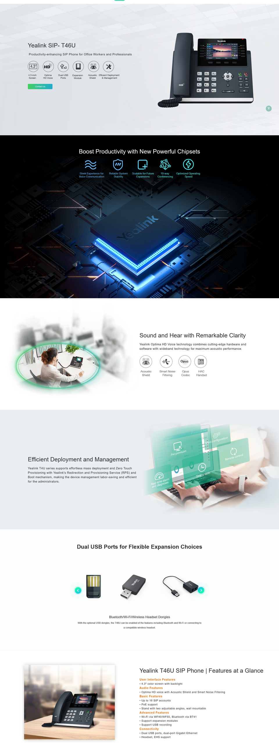 yealink sip-t46u productivity-enhancing sip phone