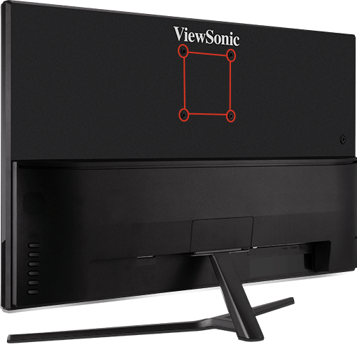Monitor with VESA mounting highlighted