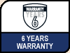 6-year manufacturer’s warranty