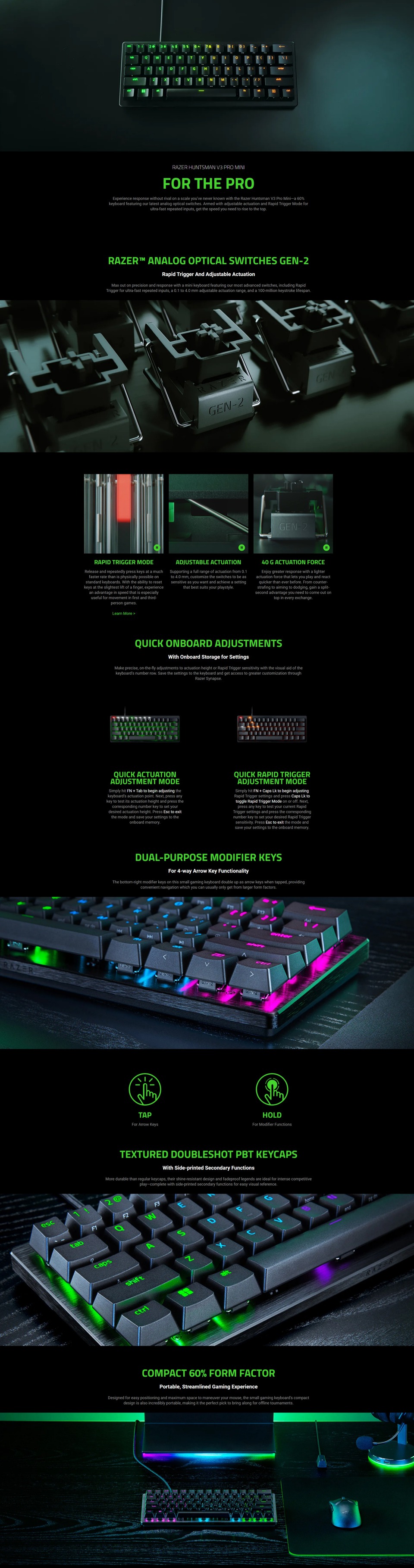 razer huntsman v3 pro mini analog optical gaming keyboard