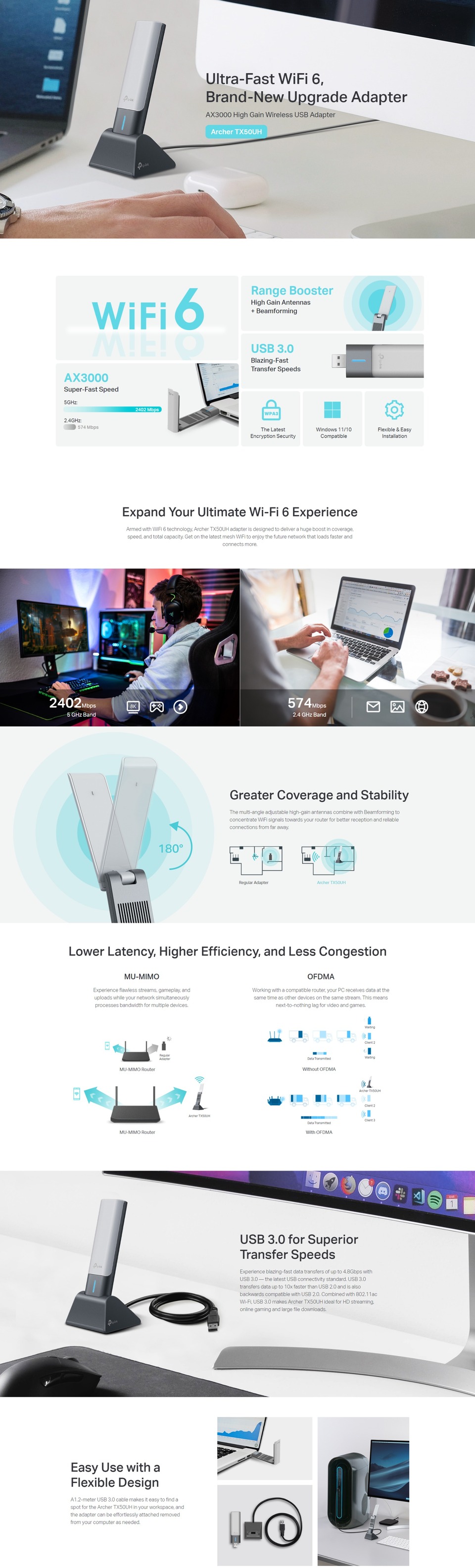 tp-link arhcer tx50uh ax3000 wireless usb adapter