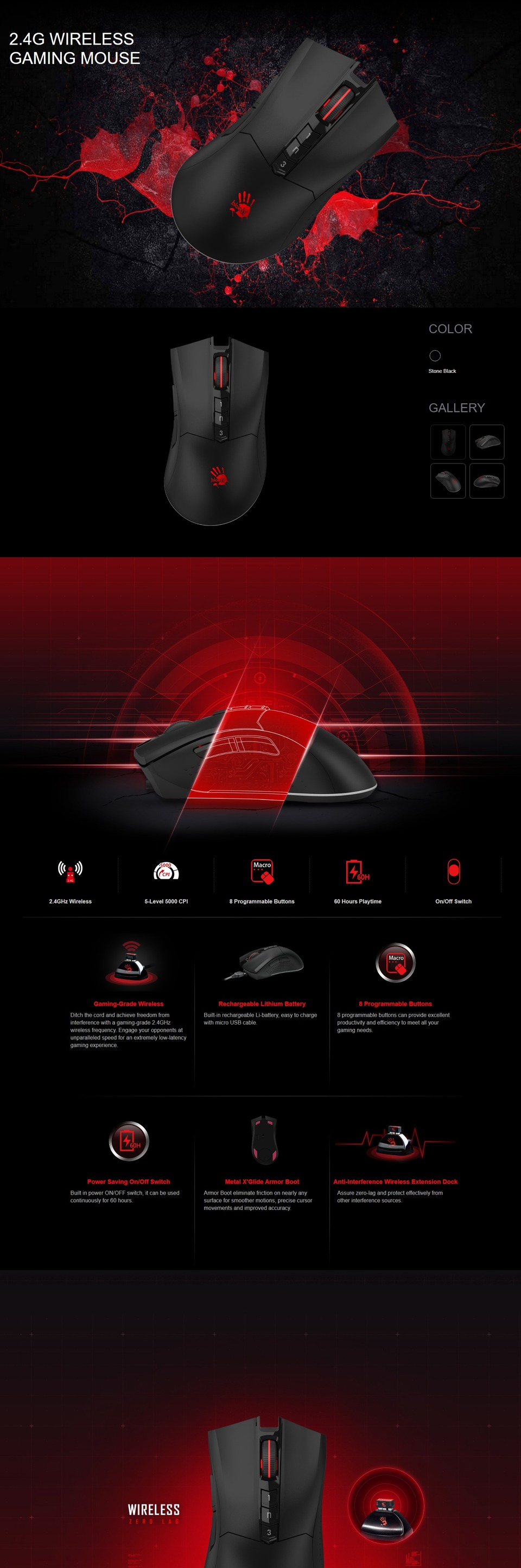 Bloody R90 Plus Wireless Gaming Mouse | Computer Alliance