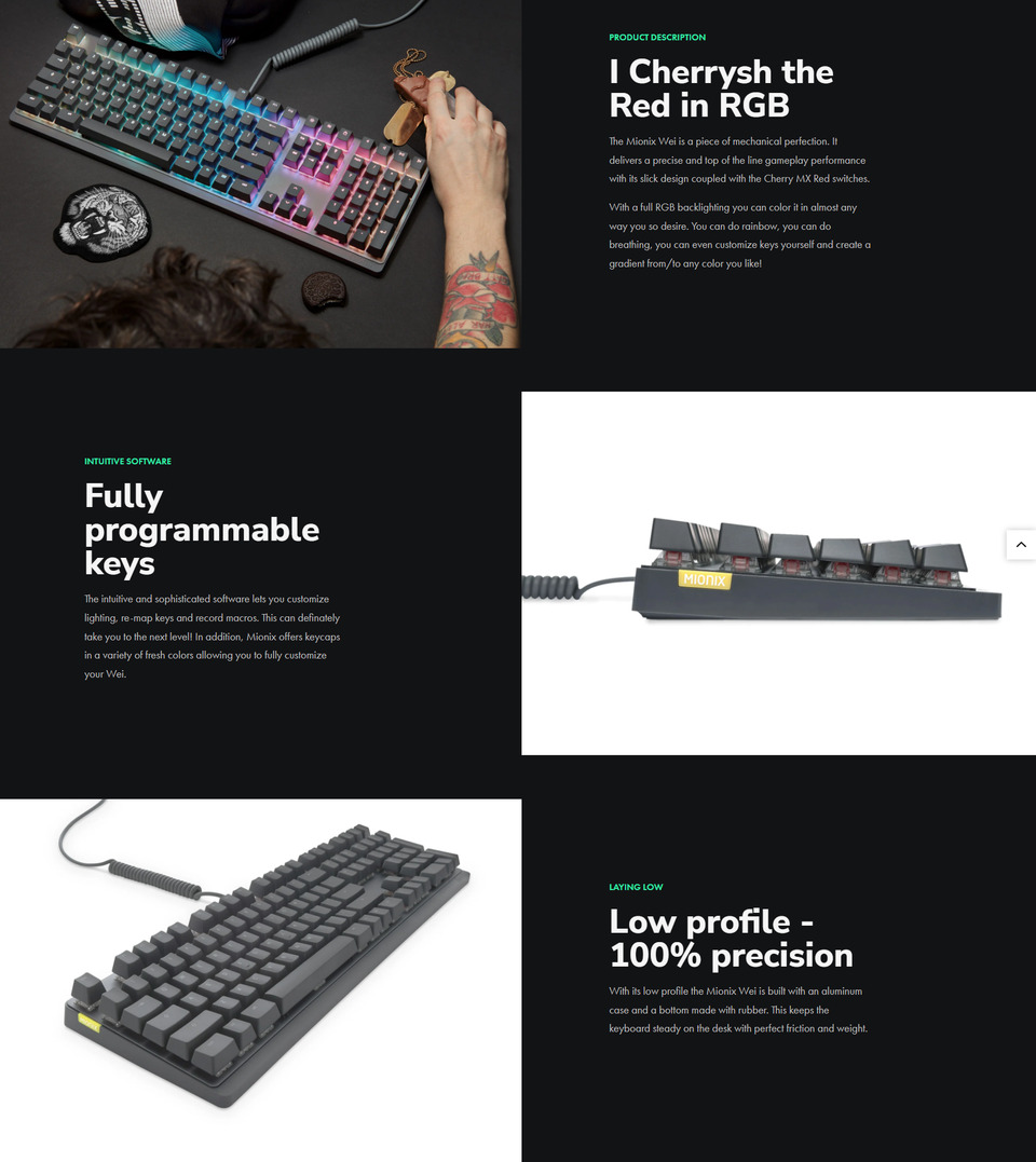 MIONIX RGB Mechanical Gaming Keyboard - Cherry MX Red | CA
