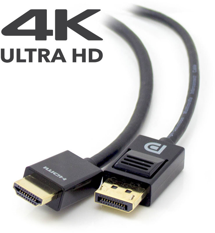 ALOGIC 2m SmartConnect DisplayPort to HDMI Cable with 4K Support Male