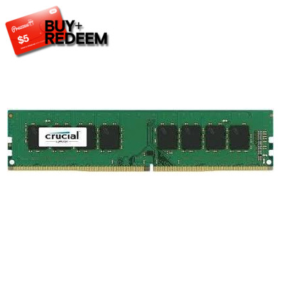 4GB DDR4 Crucial (1x4GB) 2400MHz RAM Module PN CT4G4DFS824A, *$5 Voucher by Redemption