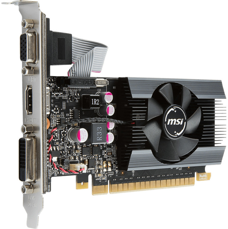 MSI GT710 2GB Low Profile PCIe Video Card PN GT 710 2GD5 LP Computer Alliance