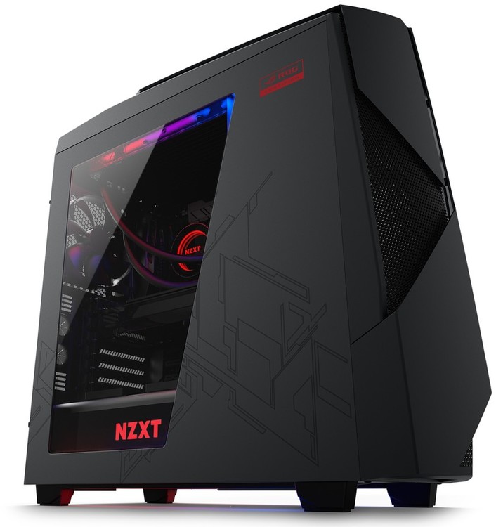 NZXT ATX Gun Grey Noctis 450 ROG Edition Mid Tower Case No PSU ...