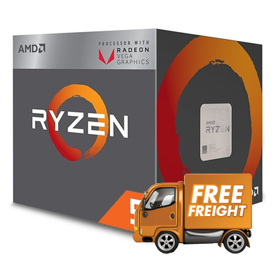 AMD AM4 Ryzen 5 2400G Quad Core 3.6Ghz RX Vega Graphics CPU YD2400C5FBBOX, BONUS Division 2 Game from AMD!*
