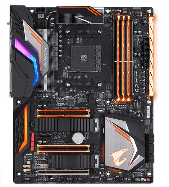 Gigabyte AM4 ATX X470 AORUS Gaming 7 WIFI Motherboard Computer Alliance