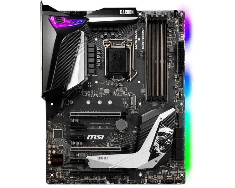 MSI S1151 ATX MPG Z390 Gaming Pro Carbon DDR4 Motherboard Computer