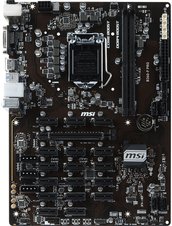 MSI S1151 ATX B360F PRO DDR4 Mining Motherboard Computer Alliance