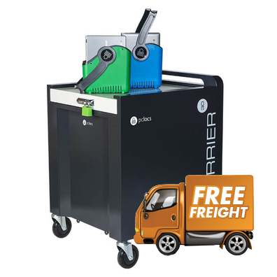PC Locs Carrier 30 Cart Notebook/Chromebook Macbook Tablet & iPad Charging Trolley PCL8-10136