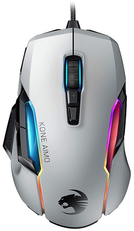 Roccat Wired Kone Aimo Remastered Rgb White Gaming Mouse Roc 11 0 We Ca