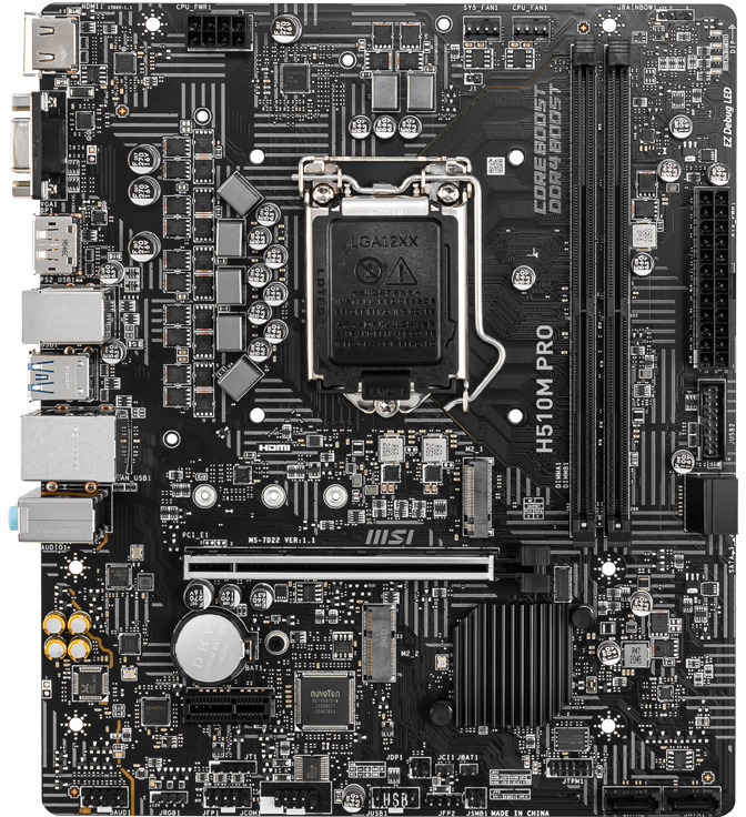 MSI S1200 MicroATX H510M PRO Motherboard Computer Alliance