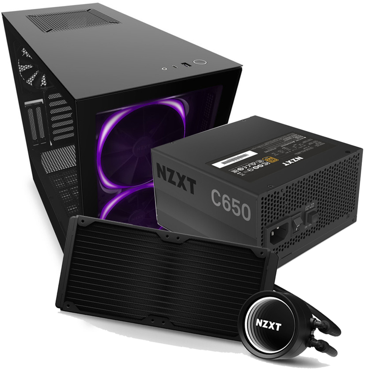 NZXT ATX H510 Elite MATTE Black Case NZXT Kraken X63 280mm AIO Liquid