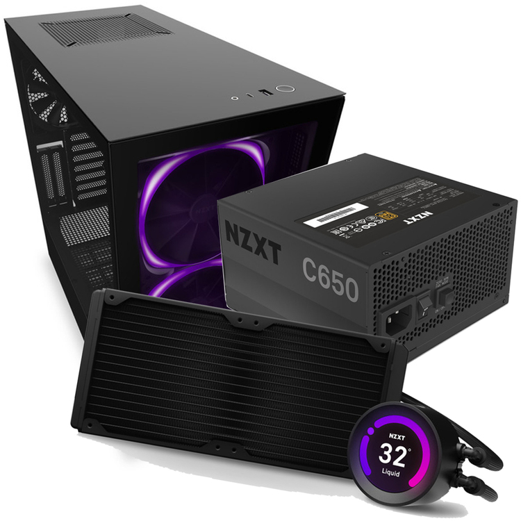 NZXT ATX H510 Elite MATTE Black Case NZXT Kraken Z63 280mm AIO Liquid