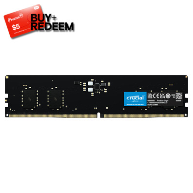 8GB DDR5 (1x8G) Crucial 4800MHz RAM OEM Module CT8G48C40U5, *$5 Voucher by Redemption