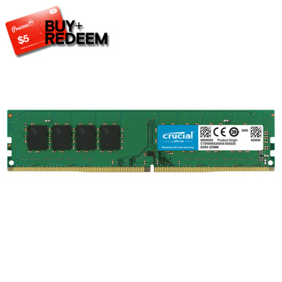 32GB DDR4 Crucial (1x32GB) CL22 Dual Ranked CT32G4DFD832A 3200MHz RAM Module, *$5 Voucher by Redemption