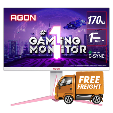 27 AOC AGON AG275QXR 170Hz QHD IPS Pink/White Gaming Monitor