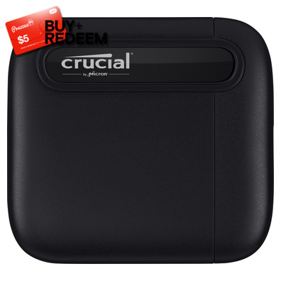 500GB Crucial X6 Portable SSD CT500X6SSD9, *$5 Voucher by Redemption