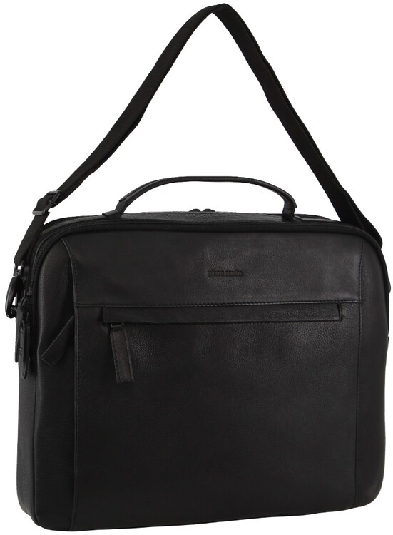 15.6" Pierre Cardin Leather Business Laptop Bag Black PC 3876 CA
