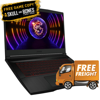 MSI GF63 Thin 12VF-449AU 15.6 RTX4060 Core i7 Laptop Win 11 Home, *FREE Skull and Bones™ game code via redemption