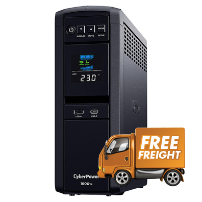1600VA CyberPower PFC Sinewave Series Tower UPS CP1600EPFCLCD