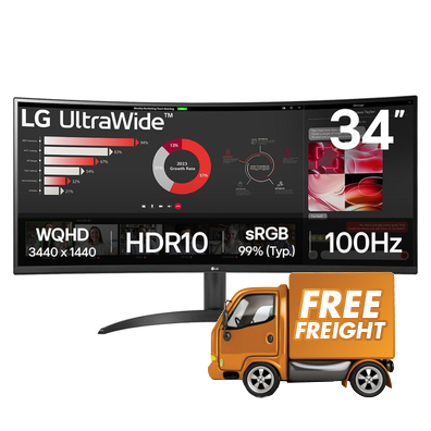 34 LG 34WR50QK-B UltraWide UWQHD 100Hz HDR10 Curved VA Monitor