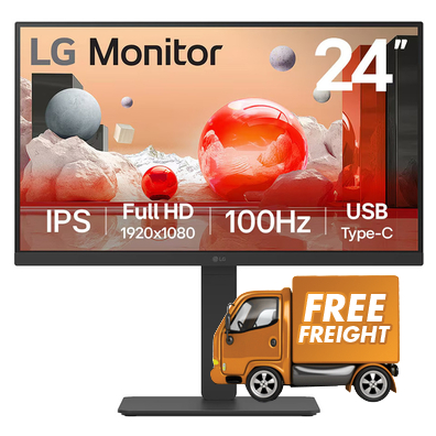 24 LG 24BA650-B FHD IPS Home Office Monitor with Integrated Hub and Speakers