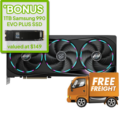 Gigabyte AORUS RTX 5080 MASTER 16G Graphics Card, *BONUS 1TB 990 EVO PLUS SSD