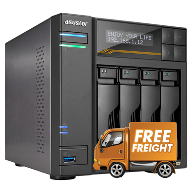 4 Bay Asustor LOCKERSTOR 4 Gen3 10Gb NAS Unit with 4 x M.2 NVME Slots