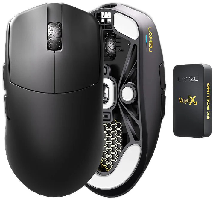 LAMZU MAYA X 8K Lightweight Wireless Gaming Mouse Black | CA