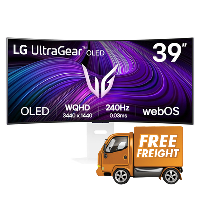 39 LG UltraGear WQHD 240Hz OLED Curved Gaming Monitor with webOS White