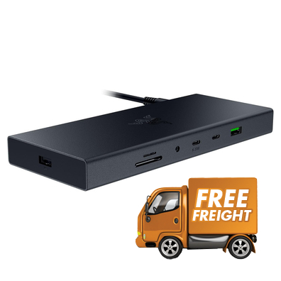 14-Port Razer USB 4 Dock for Dual Displays Black