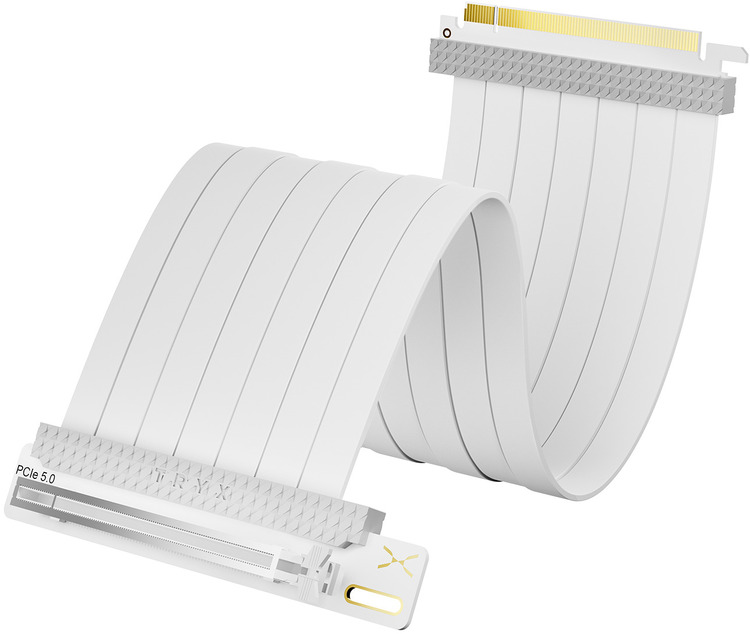 200mm TRYX STRING PCIe 5.0 x16 Riser Cable White | Computer Alliance