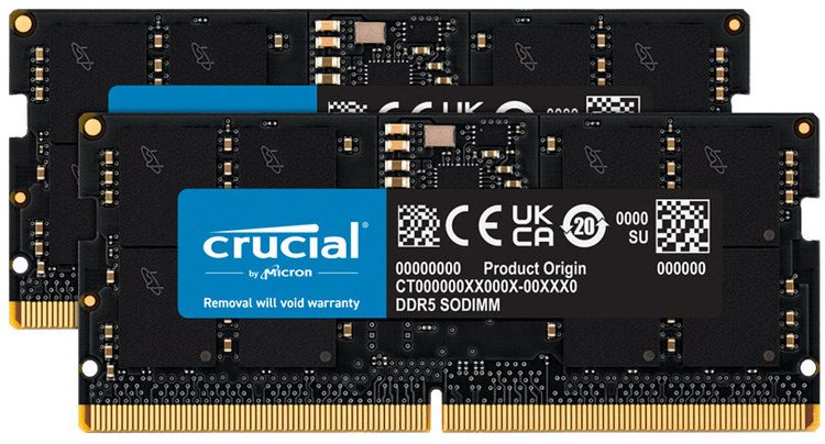 128GB (2x64GB) Crucial CT2K64G56C46S5 DDR5 5600MT/s SODIMM RAM | CA