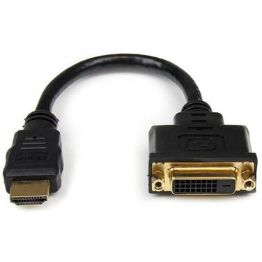20cm StarTech HDMI to DVI-D Video Cable Adapter - HDMI Male to DVI Female