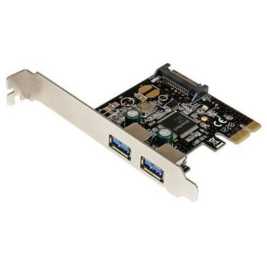 StarTech 2 Port PCI Express PCIe SuperSpeed USB 3.0 Controller Card w/ SATA Power