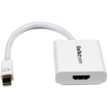 StarTech Mini DisplayPort to HDMI Active Video and Audio Adapter Converter - Mini DP to HDMI - 1920x1200 - White