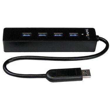 StarTech 4 Port Portable SuperSpeed USB 3.0 Hub with Built-in Cable