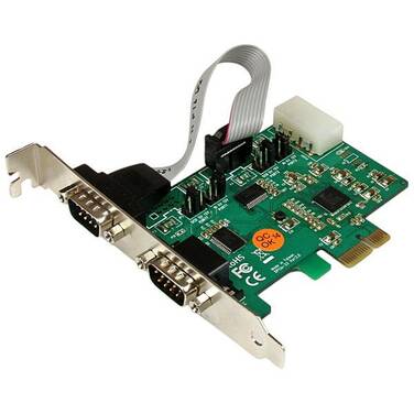 StarTech 2 Port Industrial PCI Express (PCIe) RS232 Serial Card w/ Power Output and ESD Protection