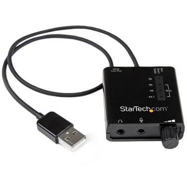 StarTech USB Stereo Audio Adapter External Sound Card with SPDIF Digital Audio and Stereo Mic